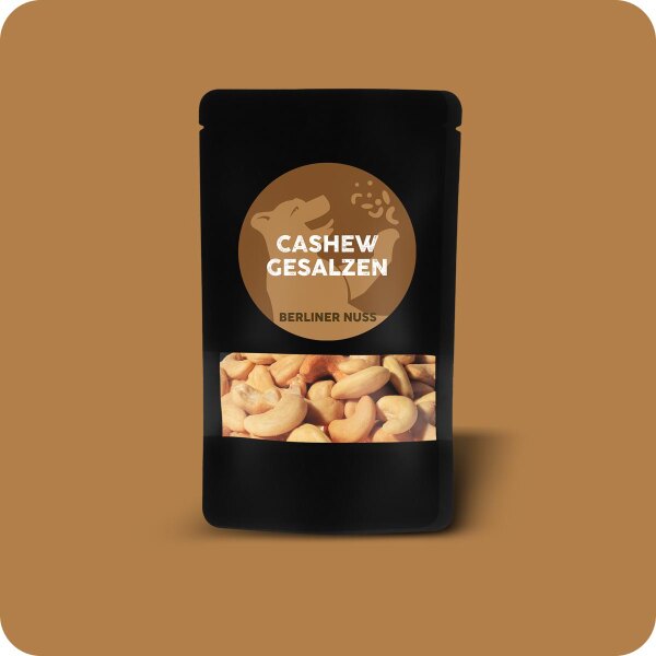 Cashewkerne in Heißluft geröstet und mit Meersalz verfeinert 125g