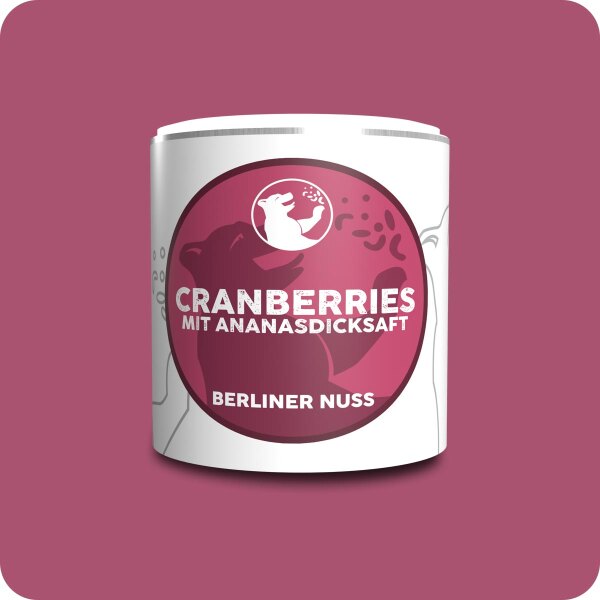 Cranberries mit Ananasdicksaft gesüßt 125g