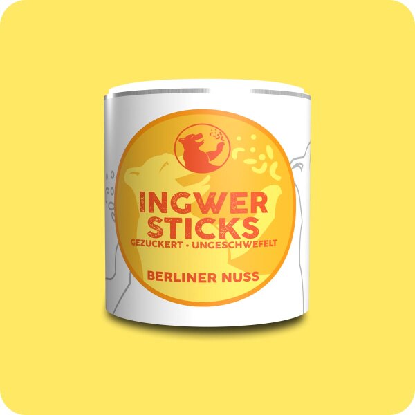 Ingwer Stäbchen gezuckert und ungeschwefelt 120g