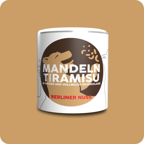 Mandelkerne Tiramisu in weißer und Vollmilch-Schokolade 125g