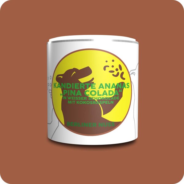 Kandierte Ananas in weißer Schokolade Pina Colada 150g
