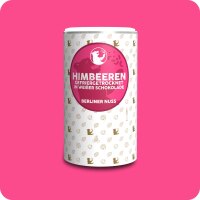 Gefriergetrocknete Himbeeren in weißer Schokolade 275g