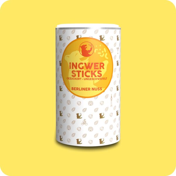 Ingwer Stäbchen gezuckert und ungeschwefelt 200g