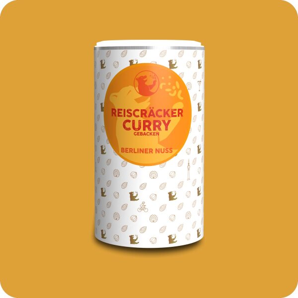 Gebackene Reiscräcker mit Curry 70g