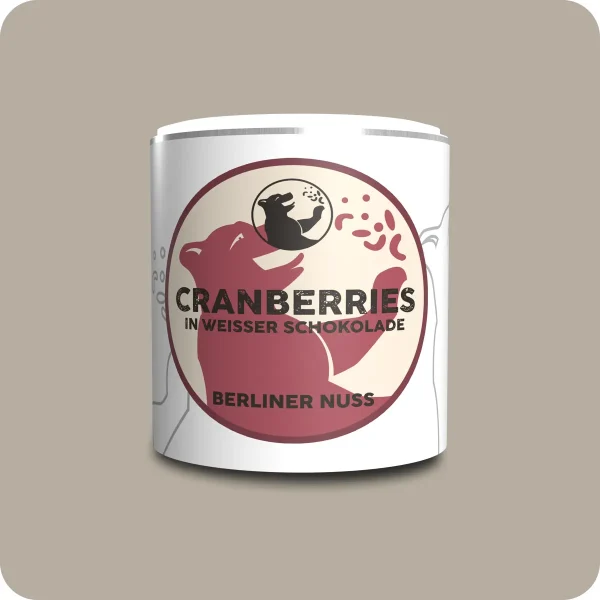 Cranberries in weißer Schokolade